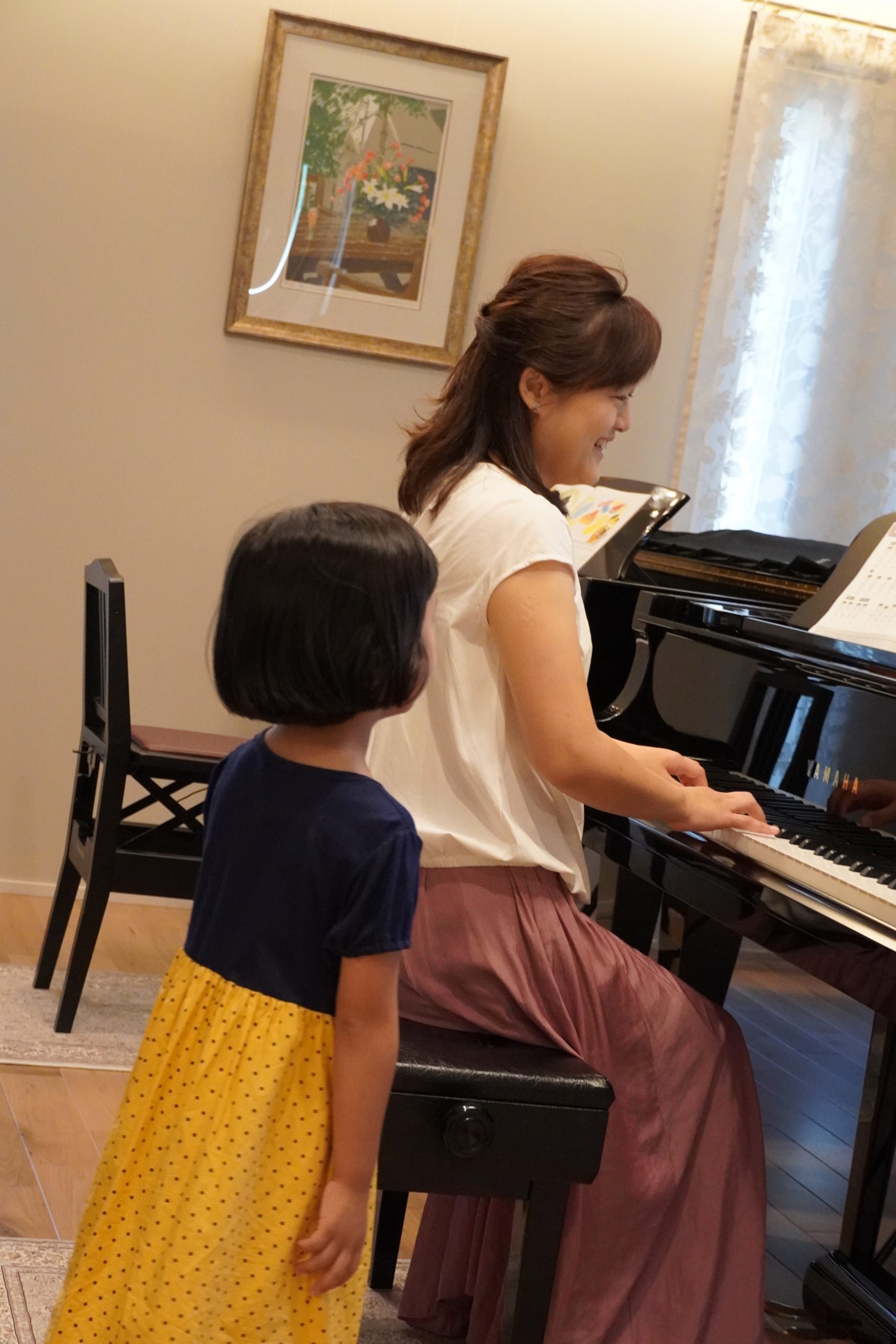 子どものピアノレッスン風景